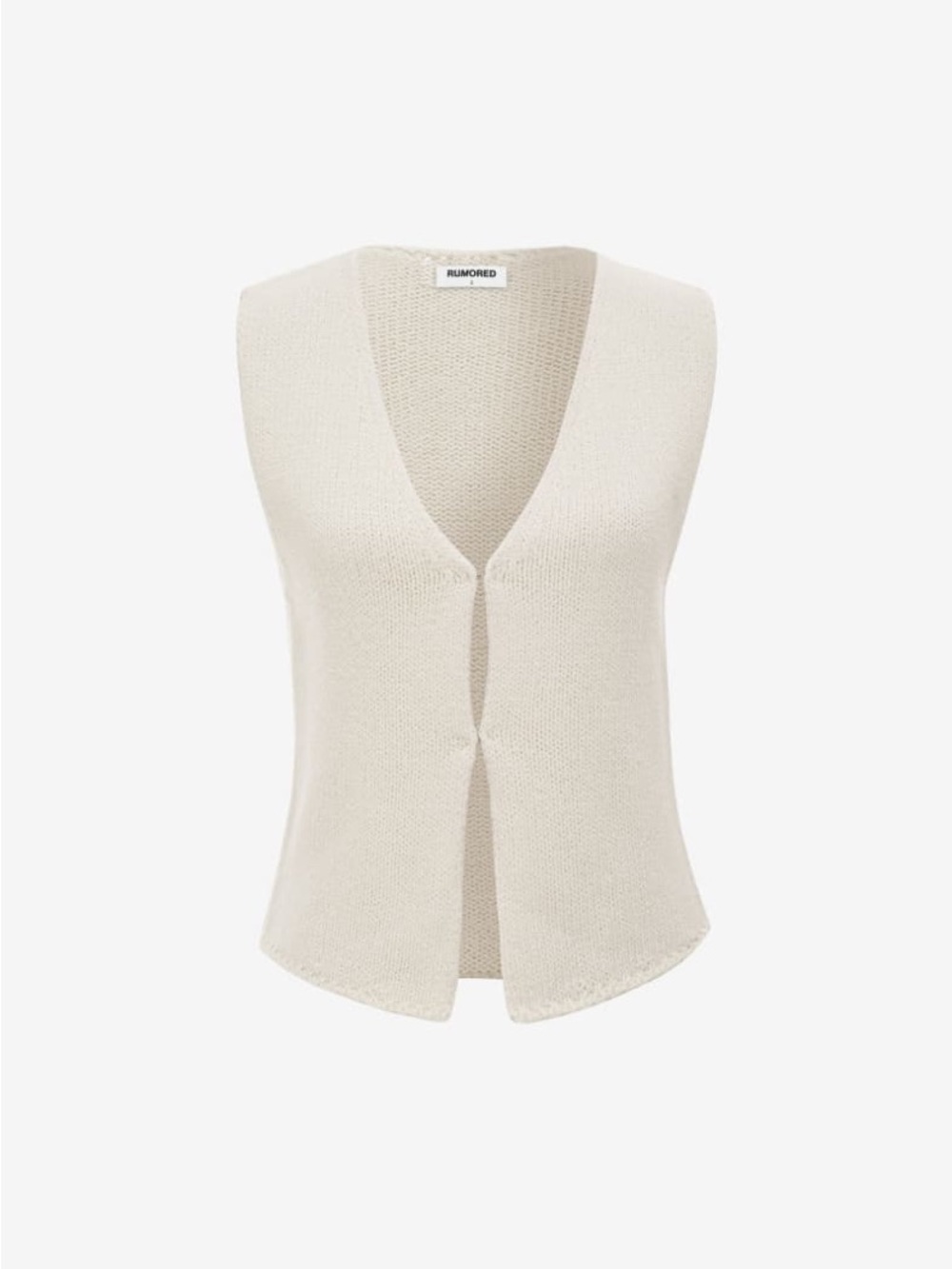 Rumored Cream V-Neck Sleeveless Knit Vest